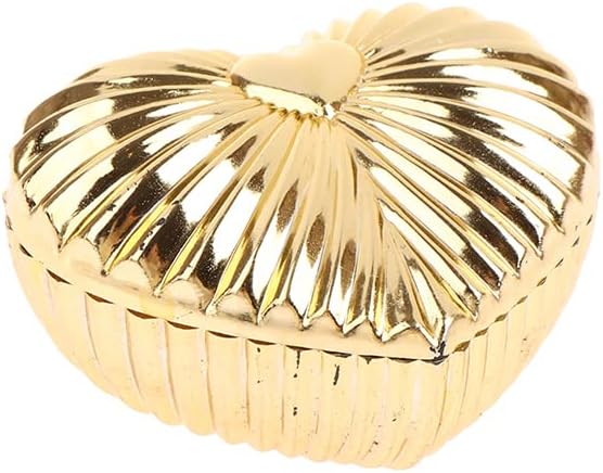 Yamslam Candy Box 2.87 * 2,36in/7,3 * 6,0cm Plaking em forma de coração em forma de coração festas de aniversário de ouro