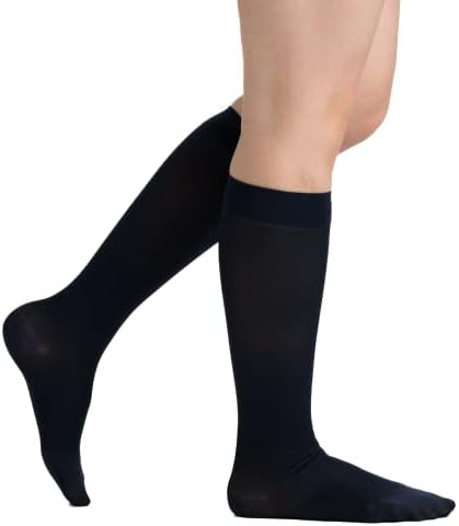 Evonation Men & Women Knee High 30-40 mmhg meias de compressão graduadas-vestuário de compressão de pressão extra firme