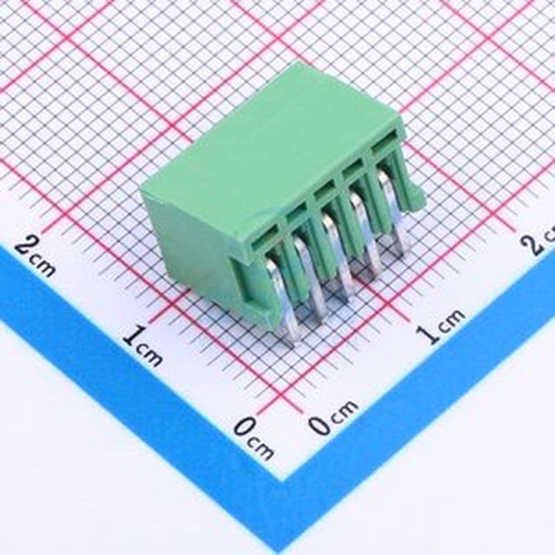 PCS 5p Pitch P = Terminal de plug-in de 2,54 mm 90 graus de 90 graus Plug-in