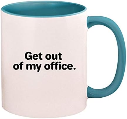 Saia do meu escritório - maçaneta de cor cerâmica de 11 onças e copo de caneca de café, amarelo