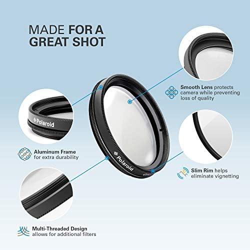 Polaroid Optics 95mm Filtro de polarizador circular com vários revestimentos de 95 mm [CPL] para saturação de cores, contraste e controle
