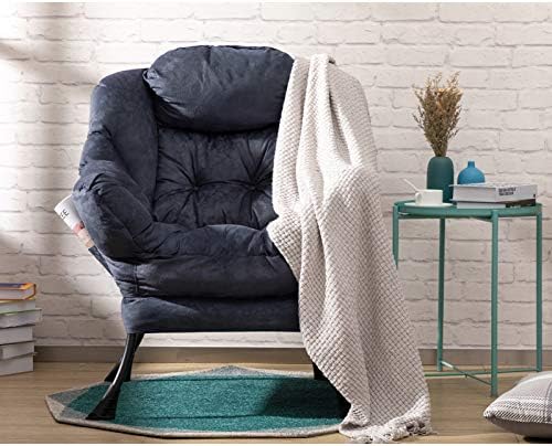 Cadeira de tecido de algodão moderno de acozyhom, cadeira de lounge contemporânea acentuada, cadeira de sofá de lazer de armação de