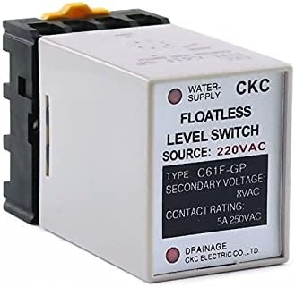 CNHKAU C61F-GP AC 220V 50/60 Hz de 8 pinos Líquido Líquido Sem Nível Switch Controlador com soquete