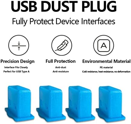 50pcs USB Tipo-A tampa da tampa de poeira, à prova de poeira e à prova de umidade, proteção de porta, para porta