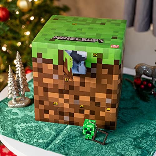 Paladone Minecraft Advento Calendário 2022 com presentes de mercadorias - 24 dias de contagem regressiva de Natal - Personagens e presentes exclusivos