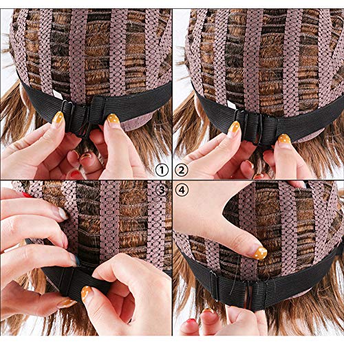 Bandas elásticas longas Banda de nylon preto maior faixa elástica para peruca de peruca Fazendo acessórios DIY 1M1 PCS