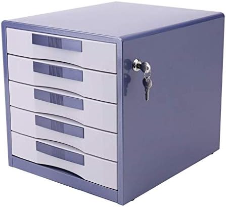 YGCBL Multifunction Office Arquivo Arquivo de arquivo de arquivos de gabinete, desktop com bloqueio de 5/7 camadas Cúpula de gavetas A4 Caixa de arquivos Caixa de armazenamento de grande capacidade, marrom, 300 × 350 × 410mm