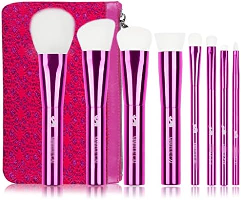 Zlxdp portátil rosa sintéticos maquiagem com up up pincéis ferramenta de maquiagem