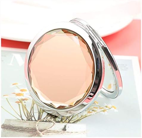 Espelho de maquiagem de espelho FXLYMR espelhos de mão modernos de metal redondo espelhos redondos, ideal para o presente criativo