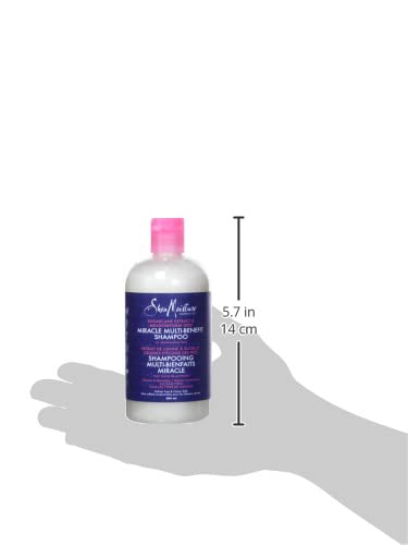SheaMoisture Silicone Free Shampoo para extrato de cana -de -açúcar de cabelo seco e shampoo grátis de paraben de prado de prado 13 oz
