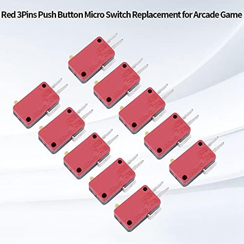 Jogos de arcade, interruptores limitados 3pins Push Button Micro Switch Substituição para jogo de arcade