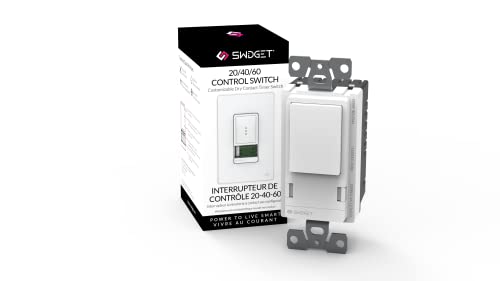 Swidget 20-40-60 Control Switch - Smart Home Devices - Switch Platform - Compatível com Swidget Smart Inserts para controle remoto