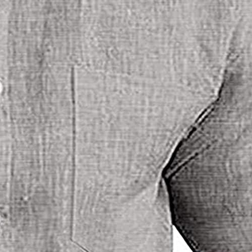 Mens botão para baixo camisas de manga curta, linho de algodão da moda listrada camisa de ioga casual de ioga com