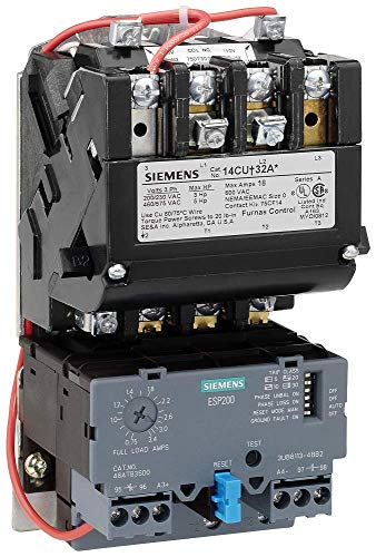 Siemens 14CUB320F Iniciante motor para serviço pesado, sobrecarga de estado sólido, redefinição automática/manual, tipo aberto, gabinete