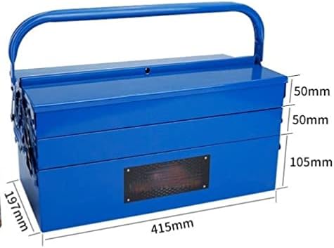 Caixa de ferramentas zcmeb ferro portátil portátil caixa dobrável caixa de ferramentas de metal de manutenção doméstica eletricista