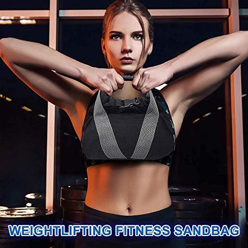 Kkuyt Peso Kettlebell Sandbag, Treinamento de levantamento de peso ajustável Saco de exercícios de fitness encheu Saco