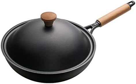 Chysp Precision Iron wok de fundo plano não-bastão sem óleo sem óleo Indução de fogão a gás Universal Universal