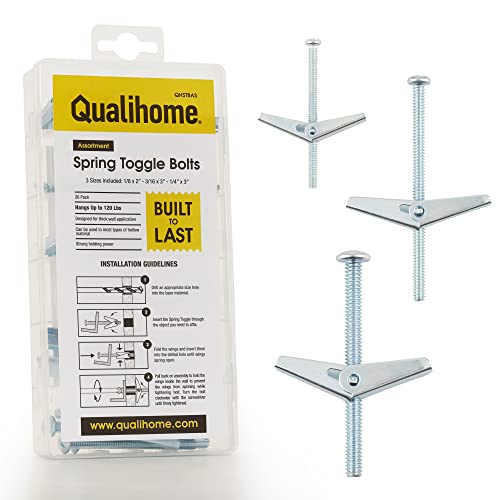 Kit de sortimentos de parafuso de alteração da mola qualihome - alternar o kit de âncoras de drywall para itens pendurados