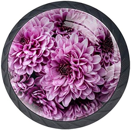 Idealiy Chrysanthemum Blossom Door Gaveta Pull Handle Decoração de móveis para cabine de cozinha penteadeira