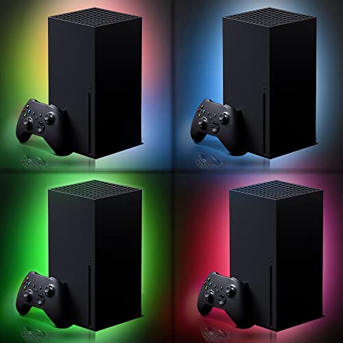 Faixa de LED de LightBox RGB para o Xbox Series X/S/One Console, PS5. 12 cores 366 efeitos, acessórios de decoração kit de tira de luz flexível à prova d'água para Xbox Series X & S com mini controlador de cor dos sonhos