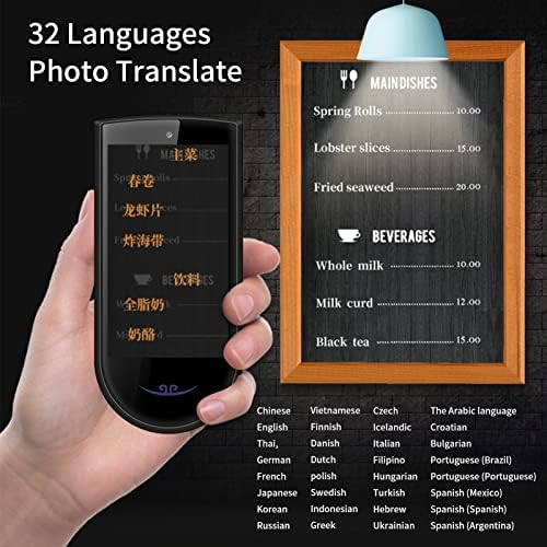Gadgets eletrônicos huiop, dispositivo de tradutor de idioma portátil 72 Idiomas Tradutor de voz bidirecional em tempo real