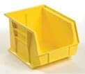 Bin de armazenamento de plástico - Bin de armazenamento de peças 8-1/4 x 10-3/4 x 7, amarelo - lote de 6