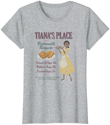 Disney A princesa e a camiseta de anúncios de lugar do sapo Tiana