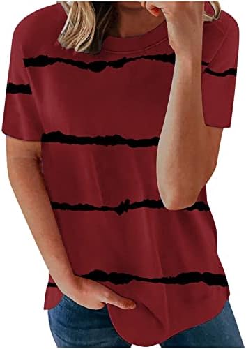 Mulher camiseta outono roupas de verão roupas de manga curta de manga curta de algodão de algodão, camisa de blusa gráfica