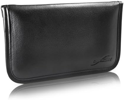 Caixa de ondas de caixa compatível com Sony Xperia Xa2 Plus - bolsa mensageira de couro de elite, design de envelope de capa de couro sintético para Sony Xperia Xa2 Plus - Jet Black