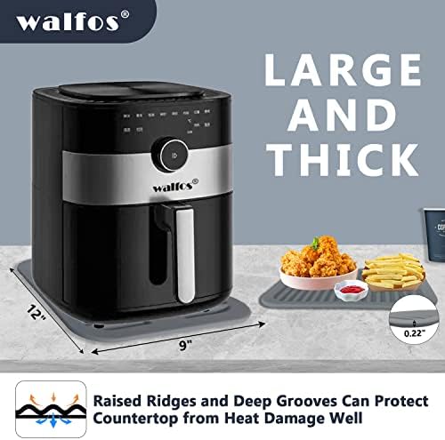 Walfos Silicone Trivets para vasos e frigideiras quentes - almofadas quentes resistentes ao calor para contador de cozinha -