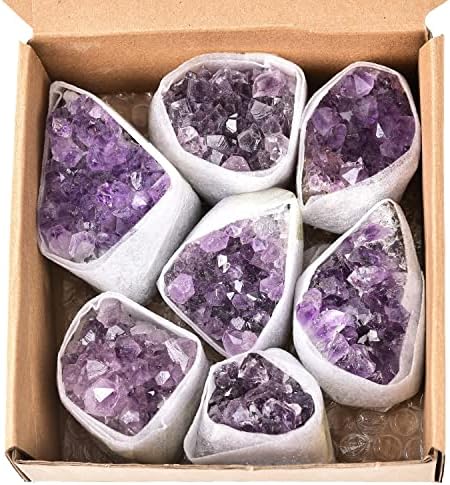 Jic gem 1,8 lbs naturais de ametha geode cristais ceducios cálculos de ametista crua aglomerados de cristal para bruxaria