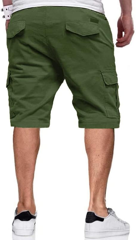 Shorts de carga clássicos masculinos de pidogym, shorts de caminhada à prova d'água, carga de ajuste solto curto com 6 bolsos