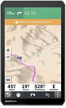 Garmin RV 890, GPS Navigator para RVs com tela de 8 ”de ponta, acampamentos pré-carregados, roteamento personalizado e muito mais