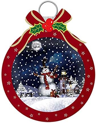 Calca Led Snowing Musical Wall Bauble Decos com Papai Noel e Decoração Prática de Bow Snoving Bola de Natal com Bowknot
