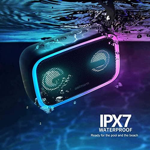 ASIMOM IPX7 IPX7 OUTABRA BLUETOOTH PORTÁLO DE BLUETOOTH com 28W Bass alto In-ear Bluetooth Earbuds com luzes de carregamento