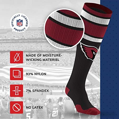 Meias de compressão de alta compressão do joelho da NFL para circulação - homens e mulheres