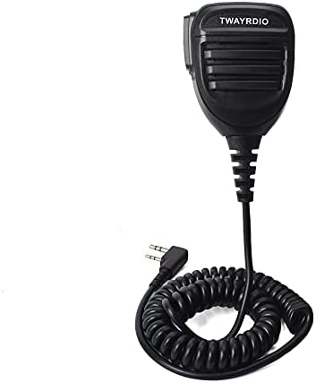 Twayrdio walkie talkie palestrante microfone, 2pin K-tipo K de duas vias Microfone de ombro remoto para Baofeng UV-5R BF-F8HP BF-888S