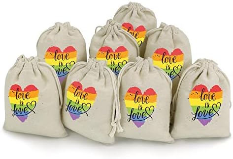 LGBT Gay Lesbian Parade Love Love Valentines Sacos de Armazenamento Bolsas de Presente de Candros