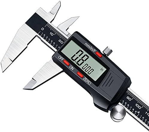 Ferramenta de medição de compasso de pinça kynup, ferramenta de pinça de micrômetro digital, pinça vernier com aço inoxidável, tela LCD grande, recurso automático - desligado, conversão de fração métrica de polegada