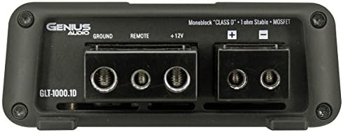 Genius Audio GLT-100.4D Compact Mini Car Audio Audio Amplificador de 1200 Watts Max Classe D 4 canal Amp 2 ohm estável