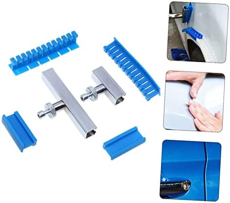 Doitool 3 conjuntos de reparo de dente Kit corporal kit de automóvel removedor de dente de dent Dent de dente cola de cola de cola abas de carro de remoção de dente de dente de dente de dentas de dente cards puxando guia nylon filme automático azul azul