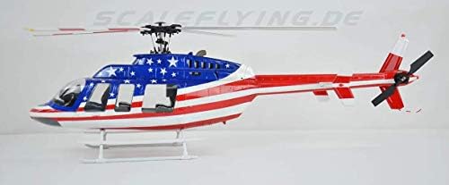 RC Helicóptero 470 Bell Arf Stars and Stripes Fuselage Kit Versão