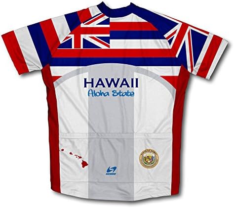 Bandeira do Havaí Scudopro Jersey de ciclismo de manga curta para homens