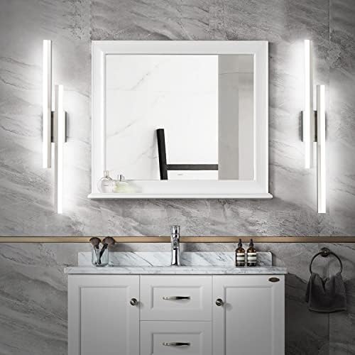 Presde banheiro vaidade luz Dimmível 3 cores mutáveis ​​32in Moderno de níquel escovado luminárias de banheiro led de níquel sobre o espelho iluminação de parede