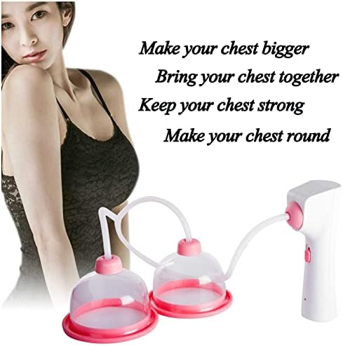Massageador de aumento de mama de copo duplo hhygr, adsorção de adsorção de vácuo, massageador de mama, melhorando os seios flácidos e grau de relaxamento