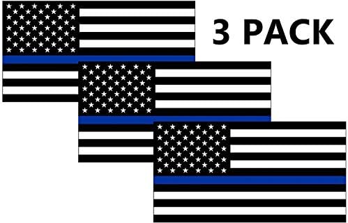 Plugue de tampa de hitch de bandeira da bandeira de linha azul fina e thin e três EUA bandeira de linha azul dos EUA combina combo dos EUA Blue Lives Matter Bundle