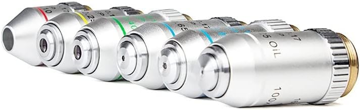 Kit de acessórios para microscópio para adultos semi -plano lente objetiva achromatic 4x 10x 40x 100x 160/0,17 para consumíveis