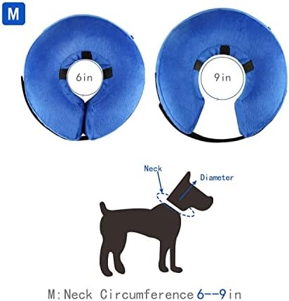 Colar inflável protetor para cães e gatos - o colar de recuperação de animais de estimação não bloqueia o colarinho eletrônico
