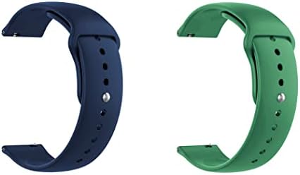 Uma banda de relógio de liberação rápida de Echelon compatível com Huawei Watch GT 2 Sport 46mm Silicone Watch Strap With Button Lock, pacote de 2