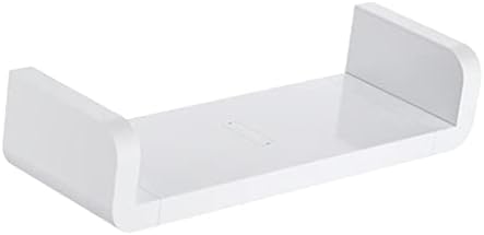 Prateleiras de parede flutuante de sdgh prateleiras de branco em forma de U para exibição de banheiro organizador de cabeceira montada no cama de cama de cama de canto de canto